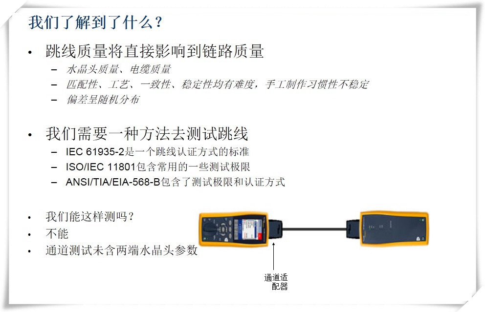 我們了解到了什么？ 跳線質(zhì)量將影響到鏈路質(zhì)量圖